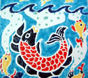 Fish sgraffito